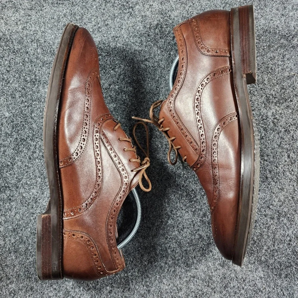 Cole Haan Wingtip Oxford Mens 11 M Brown Leather Grand OS C30000 Brogue Shoes